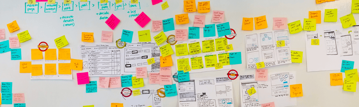 Whiteboard from the Cloud Pak design sessions