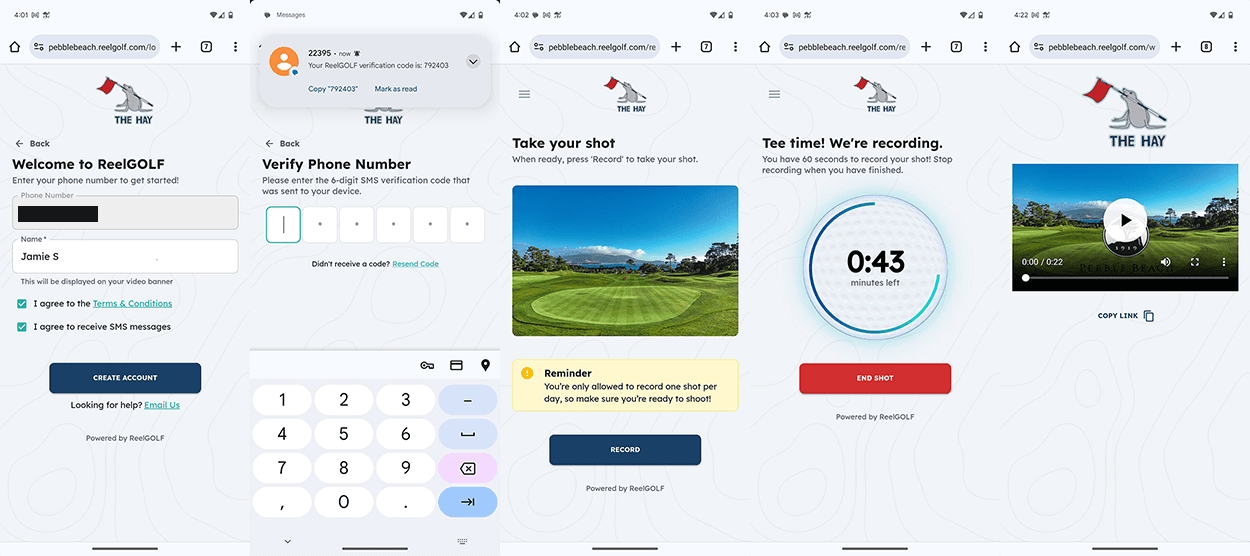 ReelGolf general flow diagram